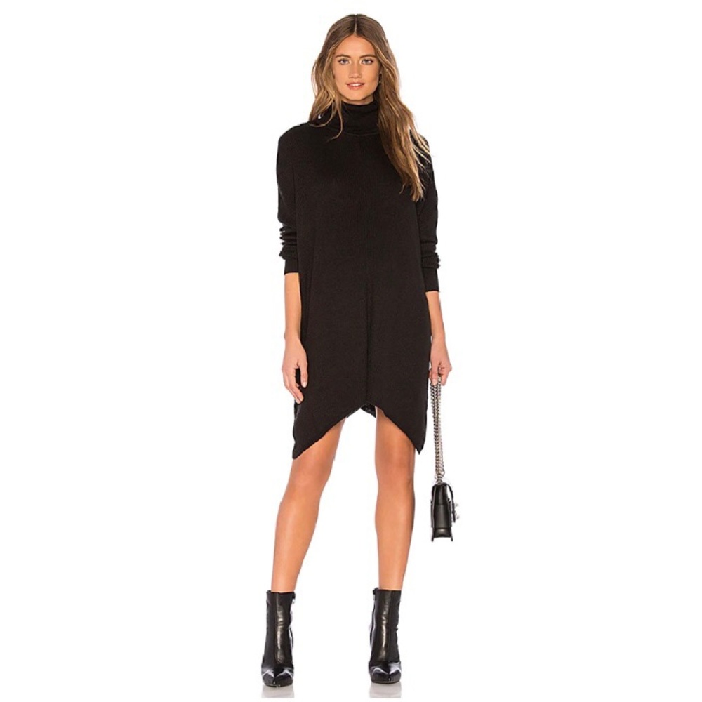 Lovers and Friends Havana Poncho Turtleneck Tunic Dress Sweater in Black - Small